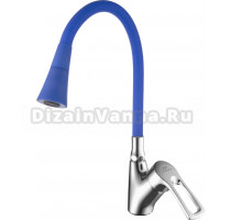 Смеситель для кухни Fashun A4466+A7351, с гибким изливом, хром, синий