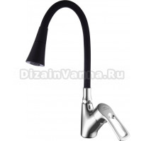 Смеситель для кухни Fashun A4466+A7350, с гибким изливом, хром, черный