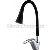 Смеситель для кухни Fashun A4403+A7350, с гибким изливом, хром, черный