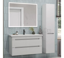 Мебель для ванной SanStar Адель 100, подвесная, белая, раковина Kirovit Фостер 100