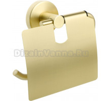 Держатель туалетной бумаги Fixsen Comfort Gold FX-87010, с крышкой