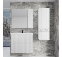 Мебель для ванной Style Line Стокгольм 80, подвесная, белый рифленый софт