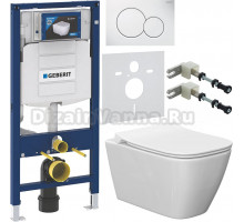 Комплект Унитаз подвесной Ideal Standard I Life B T461401 безободковая, euro white + Крышка T500301 с микролифтом + Инсталляция Geberit Duofix UP 320 111.300.00.5 + Кнопка Sigma 01 115.770.11.5 белая + Крепления 111.815.00.1 к стене + Шумоизоляция 156.050