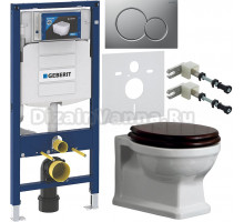 Комплект Унитаз подвесной Simas Arcade AR841bi rimless + Крышка AR 004 петли хром + Инсталляция Geberit Duofix UP 320 111.300.00.5 + Кнопка Sigma 01 115.770.JQ.5 лакированная, матовый хром + Крепления 111.815.00.1 к стене + Шумоизоляция 156.050.00.1