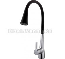 Смеситель для кухни Fashun A4153+B14, с гибким изливом, хром, черный