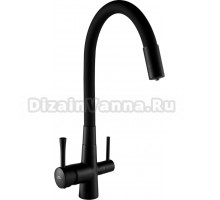 Смеситель для кухни Fashun A4362-7, с краном для питьевой воды, черный