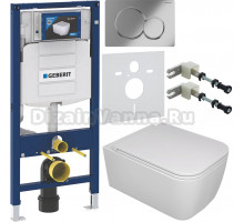Комплект Унитаз подвесной GSG Brio BRWCSO000 безободковая, белый глянец + Крышка BRCOPRSLTICRCN000 с микролифтом, белый глянец + Инсталляция Geberit Duofix UP 320 111.300.00.5 + Кнопка Sigma 01 115.770.21.5 хром + Крепления 111.815.00.1 к стене + Шумоизол