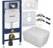 Комплект Унитаз подвесной GSG Brio BRWCSO000 безободковая, белый глянец + Крышка BRCOPRSLTICRCN000 с микролифтом, белый глянец + Инсталляция Geberit Duofix UP 320 111.300.00.5 + Кнопка Sigma 01 115.770.11.5 белая + Крепления 111.815.00.1 к стене + Шумоизо