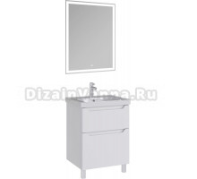 Мебель для ванной SanStar Lanciano 60, напольная, белая, раковина Dreja Грейс 60