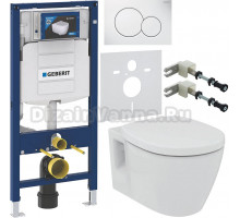 Комплект Унитаз подвесной Ideal Standard Connect E803501 + Крышка E712801 + Инсталляция Geberit Duofix UP 320 111.300.00.5 + Кнопка Sigma 01 115.770.11.5 белая + Крепления 111.815.00.1 к стене + Шумоизоляция 156.050.00.1