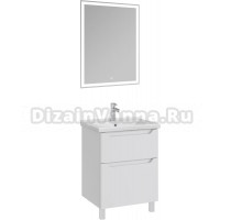 Мебель для ванной SanStar Lanciano 60, напольная, белая, раковина Миранда 60