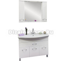 Мебель для ванной Sanflor Палермо 105, белая глянцевая