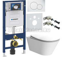 Комплект Унитаз подвесной Boheme Avva 972-MW белая матовая + Крышка 976-MW белая матовая + Инсталляция Geberit Duofix UP 320 111.300.00.5 + Кнопка Sigma 01 115.770.11.5 белая + Крепления 111.815.00.1 к стене + Шумоизоляция 156.050.00.1