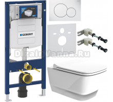 Комплект Унитаз подвесной Boheme Bello 971-W белая глянцевая + Крышка 975-W белая глянцевая + Инсталляция Geberit Duofix UP 320 111.300.00.5 + Кнопка Sigma 01 115.770.11.5 белая + Крепления 111.815.00.1 к стене + Шумоизоляция 156.050.00.1