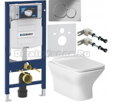 Комплект Унитаз подвесной BelBagno Romano BB248CHR-SM + Крышка BB2112SC с микролифтом + Инсталляция Geberit Duofix UP 320 111.300.00.5 + Кнопка Sigma 01 115.770.21.5 хром + Крепления 111.815.00.1 к стене + Шумоизоляция 156.050.00.1
