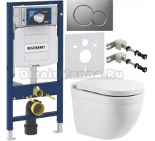 Комплект Унитаз подвесной BelBagno Senso -R BB017CHR + Крышка Norma BB865SC с микролифтом + Инсталляция Geberit Duofix UP 320 111.300.00.5 + Кнопка Sigma 01 115.770.JQ.5 лакированная, матовый хром + Крепления 111.815.00.1 к стене + Шумоизоляция 156.050.00
