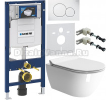 Комплект Унитаз подвесной GSI Pura 881611 безободковая + Крышка Norm MS86CSN11 с микролифтом, белая + Инсталляция Geberit Duofix UP 320 111.300.00.5 + Кнопка Sigma 01 115.770.11.5 белая + Крепления 111.815.00.1 к стене + Шумоизоляция 156.050.00.1
