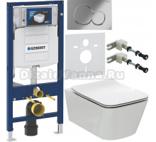 Комплект Унитаз подвесной Ideal Standard BLEND CUBE T368601 + Крышка BLEND CUBE T521101 с микролифтом + Инсталляция Geberit Duofix UP 320 111.300.00.5 + Кнопка Sigma 01 115.770.21.5 хром + Крепления 111.815.00.1 к стене + Шумоизоляция 156.050.00.1