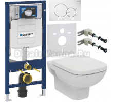 Комплект Унитаз подвесной Ideal Standard I.life A T471701 + Крышка T453101 белая + Инсталляция Geberit Duofix UP 320 111.300.00.5 + Кнопка Sigma 01 115.770.11.5 белая + Крепления 111.815.00.1 к стене + Шумоизоляция 156.050.00.1