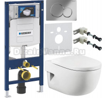 Комплект Унитаз подвесной Roca Meridian 346247000 + Крышка 8012A200B + Инсталляция Geberit Duofix UP 320 111.300.00.5 + Кнопка Sigma 01 115.770.21.5 хром + Крепления 111.815.00.1 к стене + Шумоизоляция 156.050.00.1