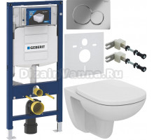 Комплект Унитаз подвесной Ideal Standard Tempo T331101 + Крышка T679201 петли хром + Инсталляция Geberit Duofix UP 320 111.300.00.5 + Кнопка Sigma 01 115.770.21.5 хром + Крепления 111.815.00.1 к стене + Шумоизоляция 156.050.00.1