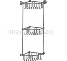 Полка 3SC Stilmar STI 409 угловая, 3-ярусная, античное серебро