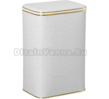 Корзина для белья Cameya FWG-B белая, золото, большая