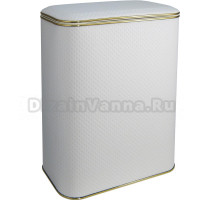 Корзина для белья Cameya PWG-B белая, золото, большая