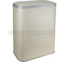 Корзина для белья Cameya PLH-B бежевая, хром, большая