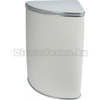 Корзина для белья Cameya Punto Y-PWH-B белая,  хром, угловая