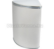 Корзина для белья Cameya Flower Y-FWH-B белая, хром, угловая