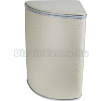 Корзина для белья Cameya Квадратики Y-KLH-B светлая, хром, угловая