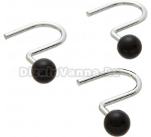 Крючок для шторы Carnation Home Fashions Ball Type Hook Black