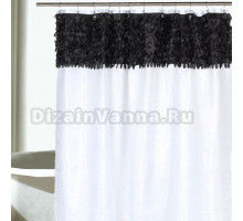 Штора для ванной Carnation Home Fashions Jasmine FSCL-JAS/75 черная,белая