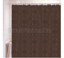 Штора для ванной Carnation Home Fashions Jacquard Chocolate Circle