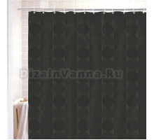 Штора для ванной Carnation Home Fashions Jacquard Black Circle