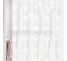 Штора для ванной Carnation Home Fashions Jacquard White Circle