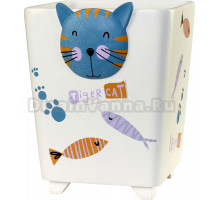 Мусорное ведро Creative Bath Kitty KTY54MULT белое, 5 л