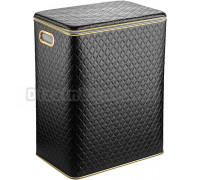 Корзина для белья Geralis CBG-S черная, золото, большая
