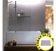 Шторка на ванну Aquanet SG-1200 + коврик
