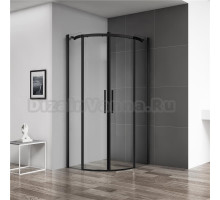 Душевой уголок BelBagno Acqua R-2-90-C-NERO черный матовый
