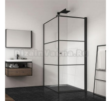 Душевой уголок Berges Wasserhaus Dark 061020R 90х90, R, профиль черный матовый
