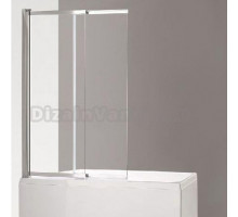 Шторка на ванну Cezares ECO-O-VF-11-100/145-C-Cr стекло прозрачное