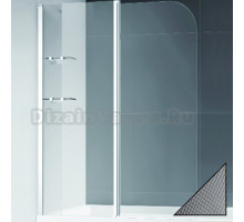 Шторка на ванну Cezares ECO-O-V-12-120/140-P-Cr-L стекло punto