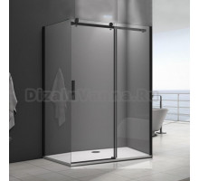 Душевой уголок Good Door Galaxy WTW+SP-C-В 140x100, профиль черный