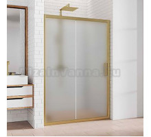 Душевая дверь в нишу Kubele DE019D2-MAT-BR 110 см, профиль бронза