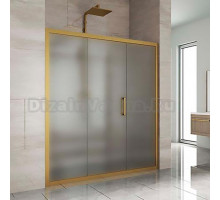Душевая дверь в нишу Kubele DE019D3-MAT-BR 160 см, профиль бронза