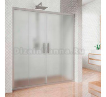 Душевая дверь в нишу Kubele DE019D4-MAT-MT 220 см, профиль матовый хром