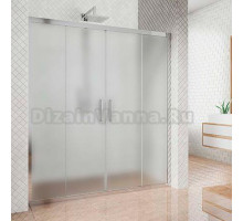 Душевая дверь в нишу Kubele DE019D4-MAT-CH 130 см, профиль хром