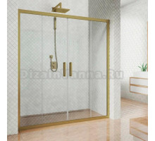 Душевая дверь в нишу Kubele DE019D4-CLN-BR 160 см, профиль бронза